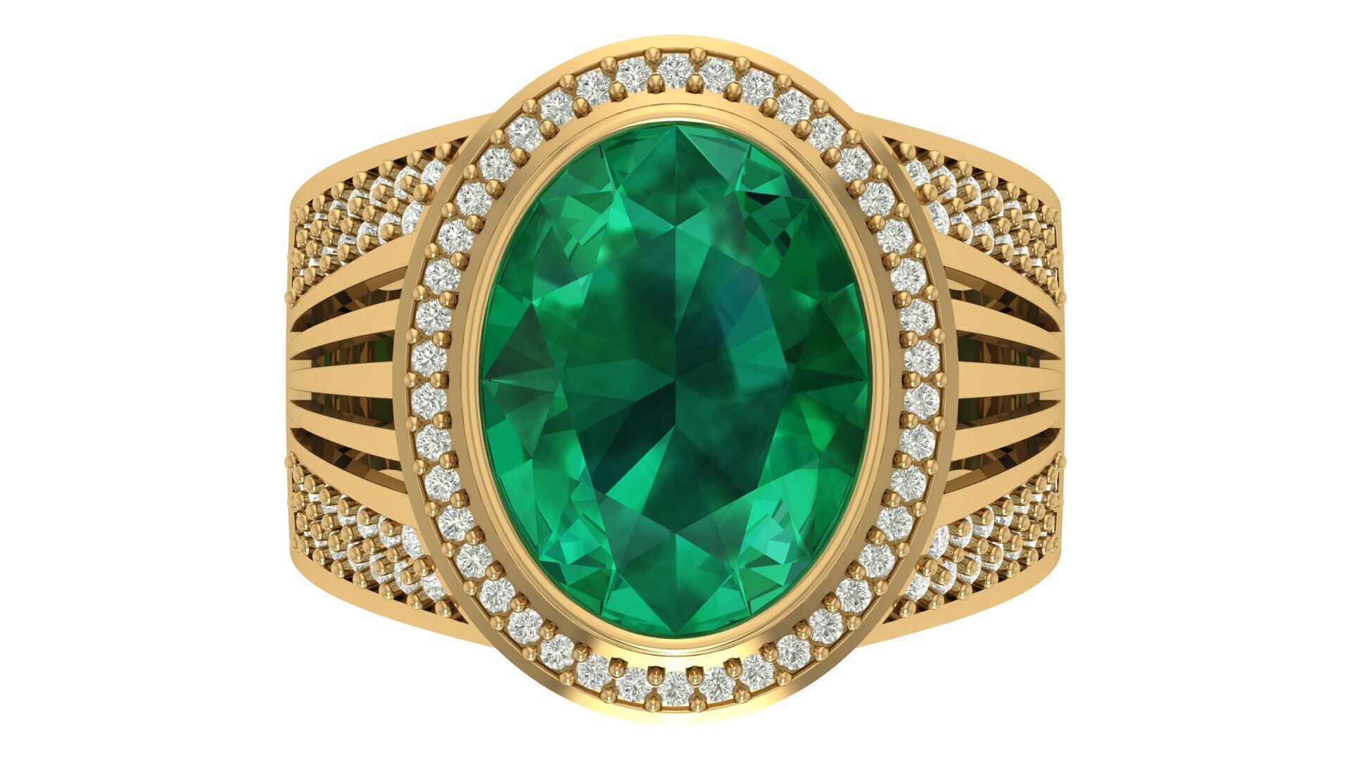 Stone Ring For Men 3D print model_8