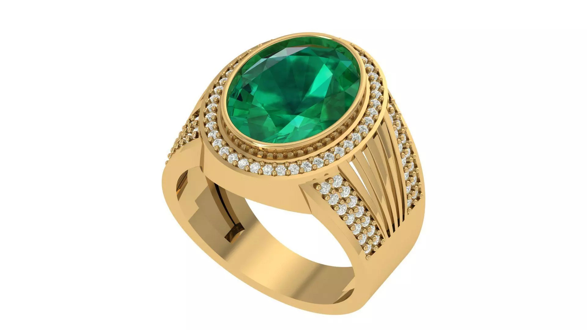 Stone Ring For Men 3D print model_0