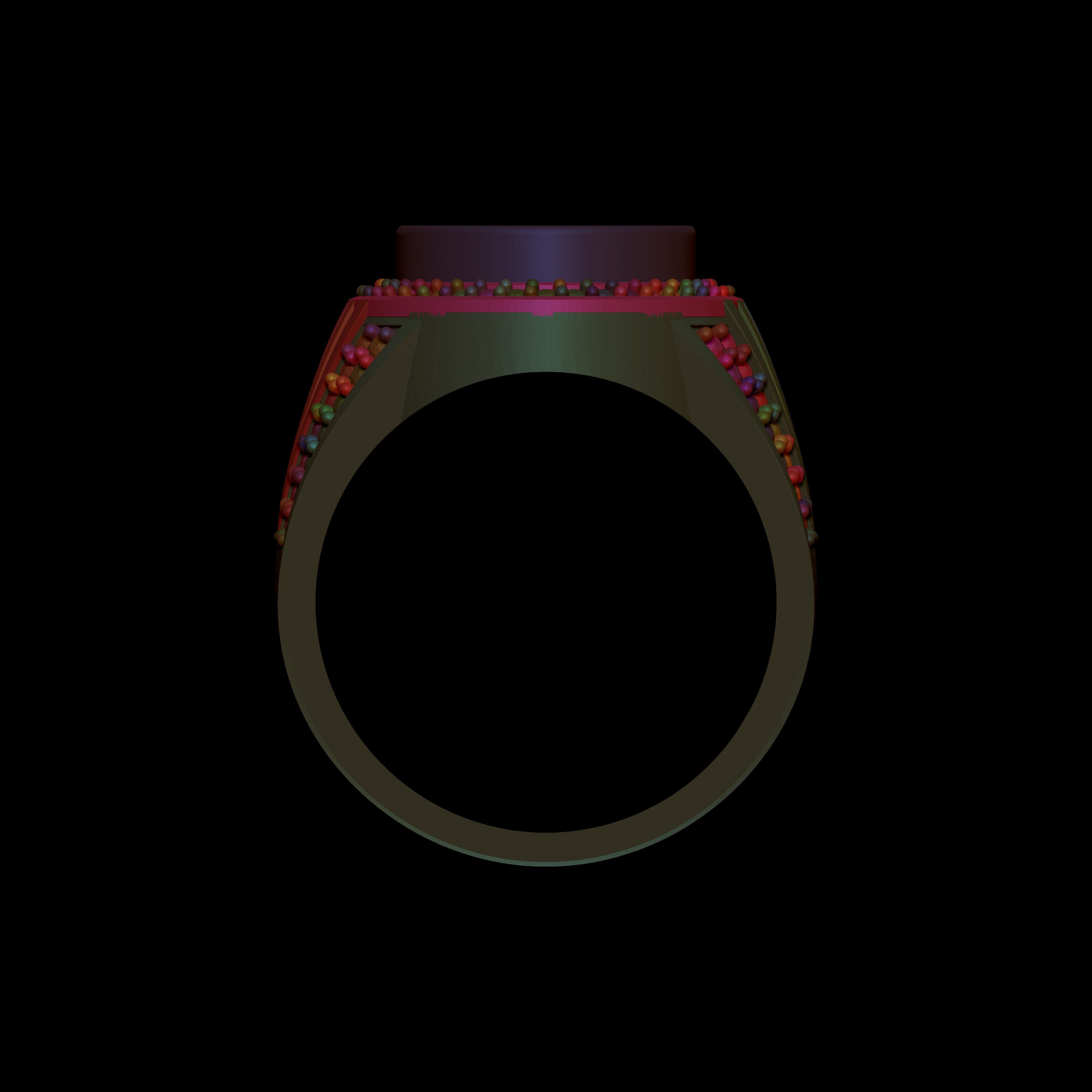 Stone Ring For Men 3D print model_18