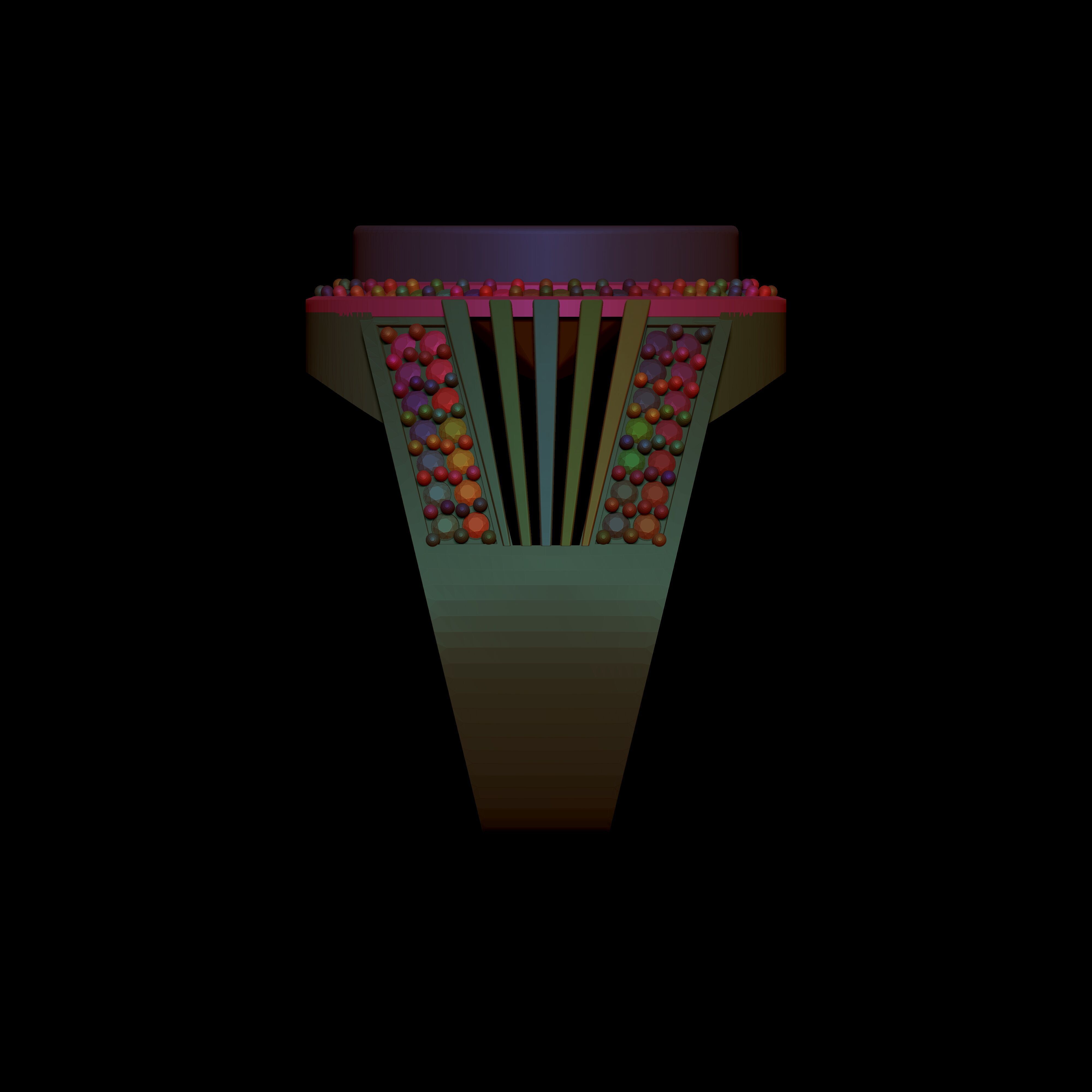 Stone Ring For Men 3D print model_19