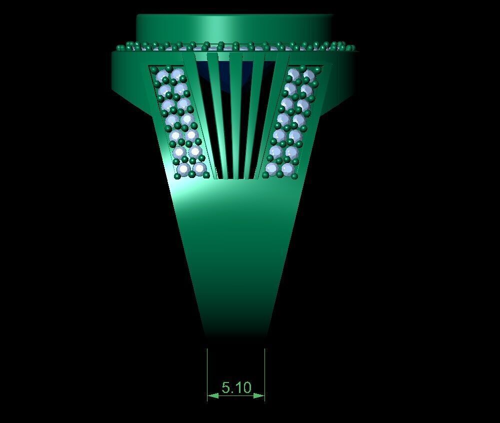 Stone Ring For Men 3D print model_5