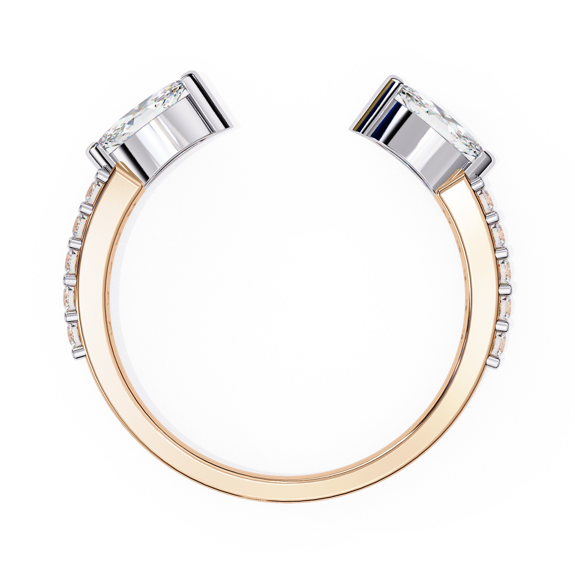 Eternity Diamond Band Ring 360 Animation Renders 3dm stl details 3D print model_4