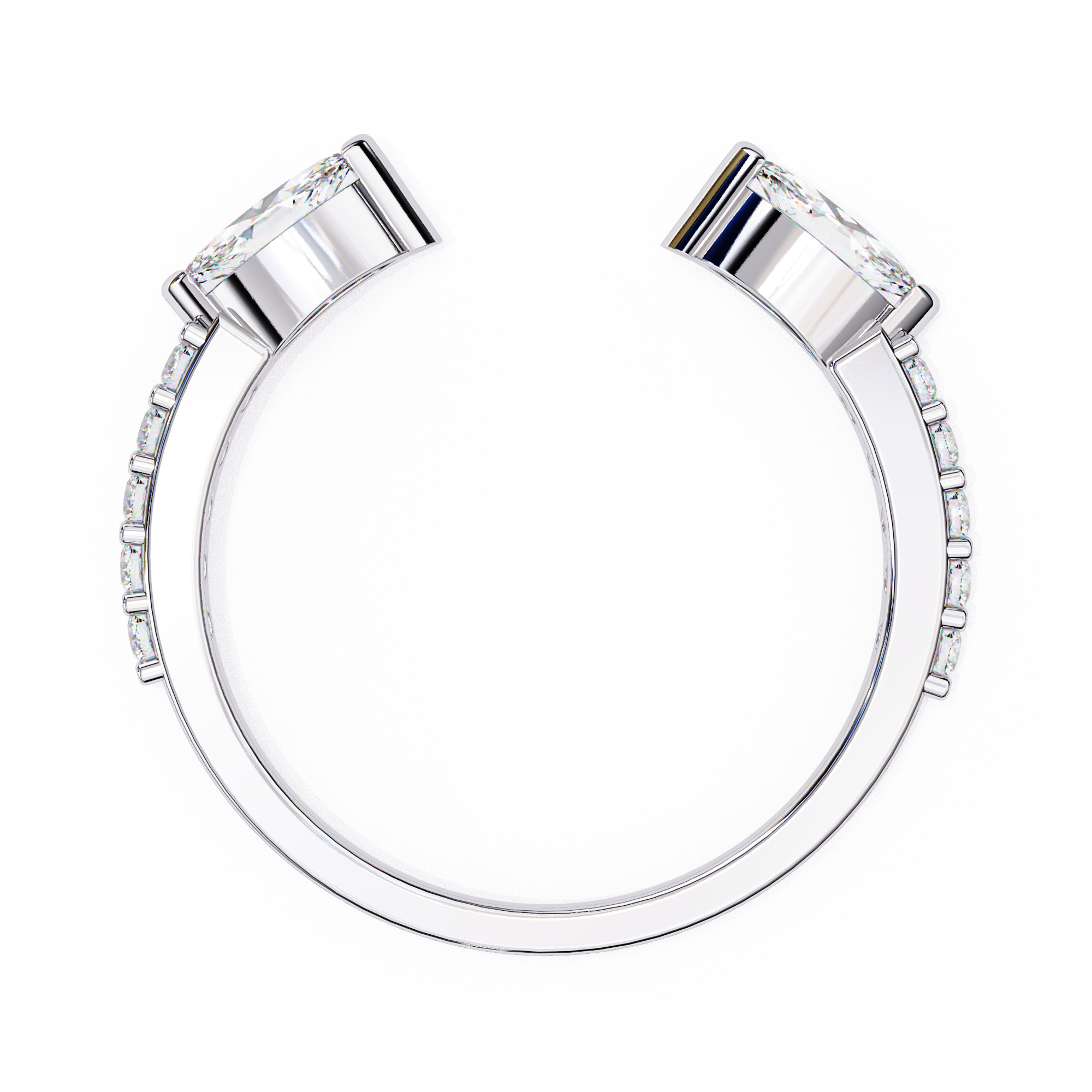 Eternity Diamond Band Ring 360 Animation Renders 3dm stl details 3D print model_6