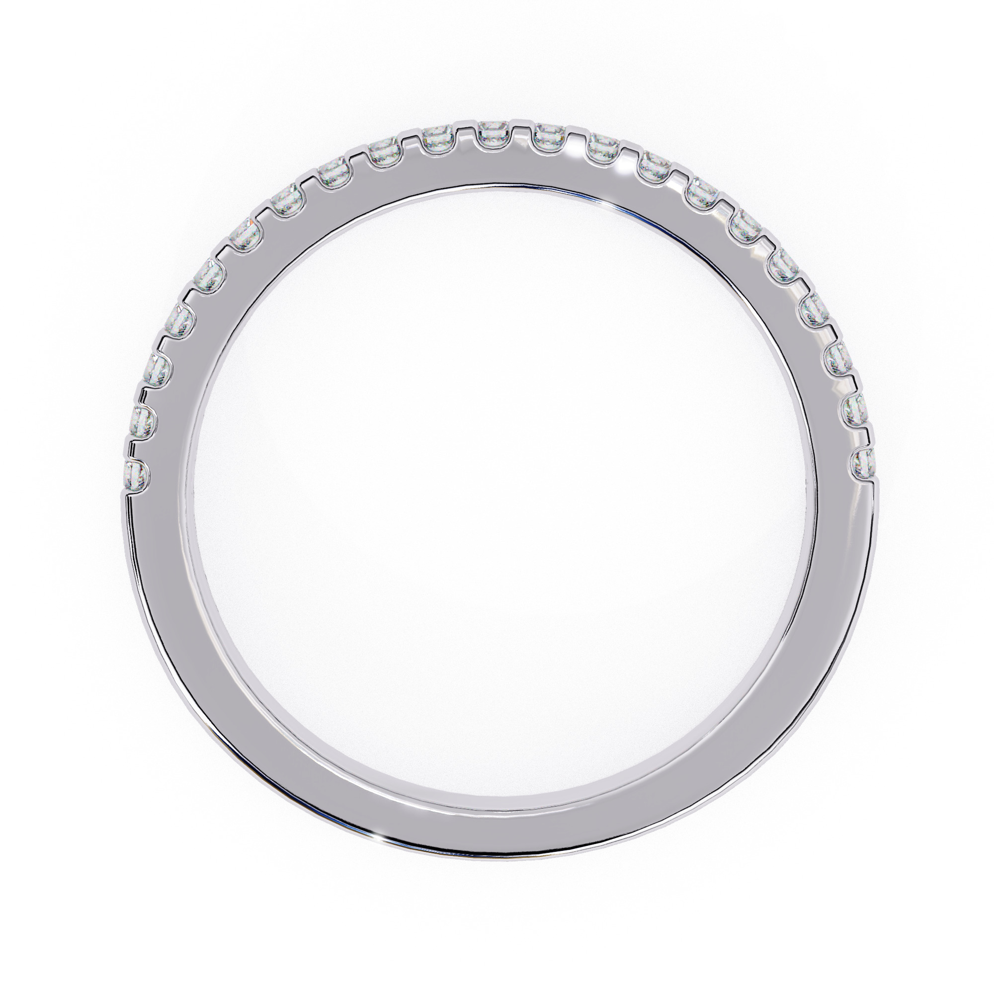 Eternity Diamond Band Ring 360 Animation Renders 3dm stl details 3D print model_12