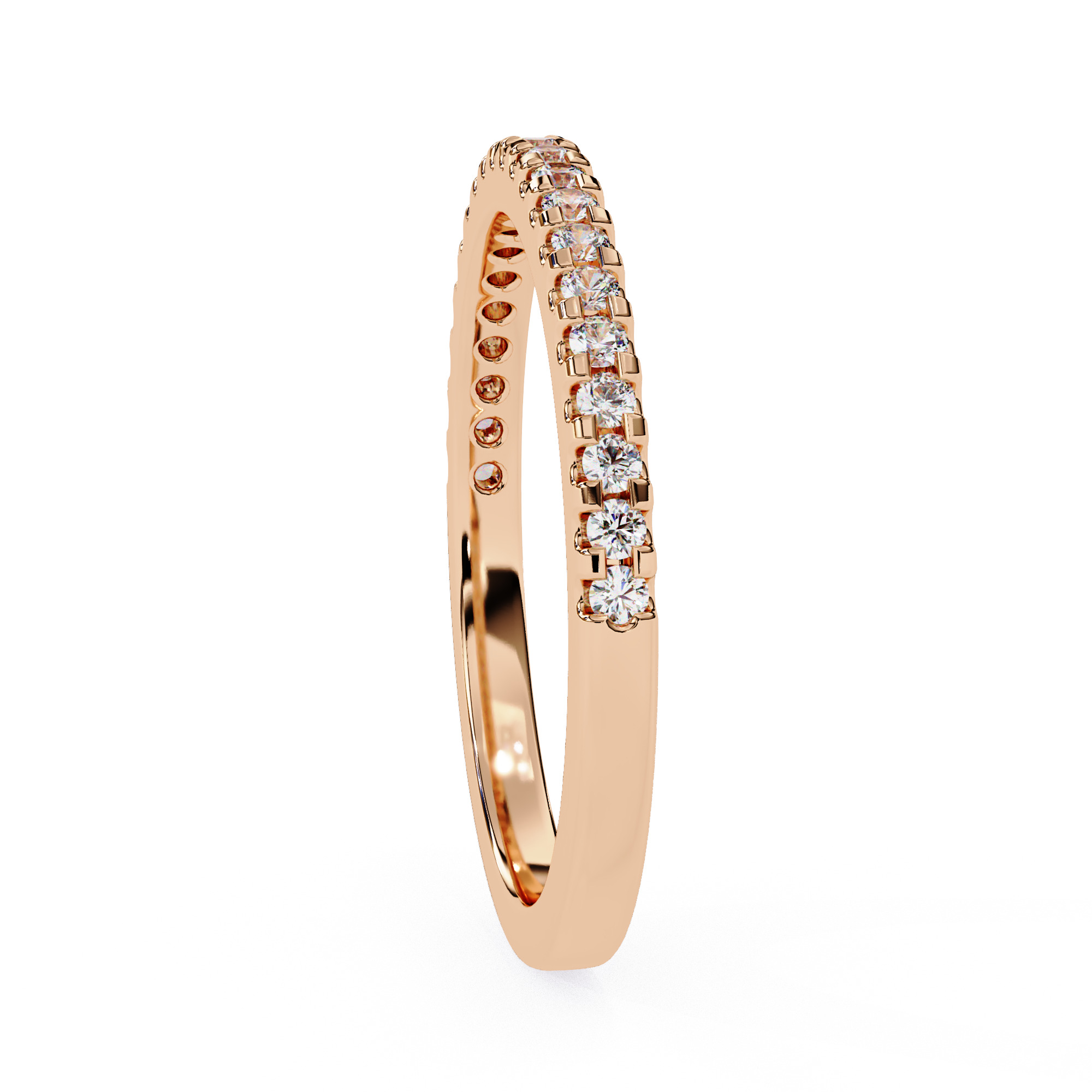 Eternity Diamond Band Ring 360 Animation Renders 3dm stl details 3D print model_8