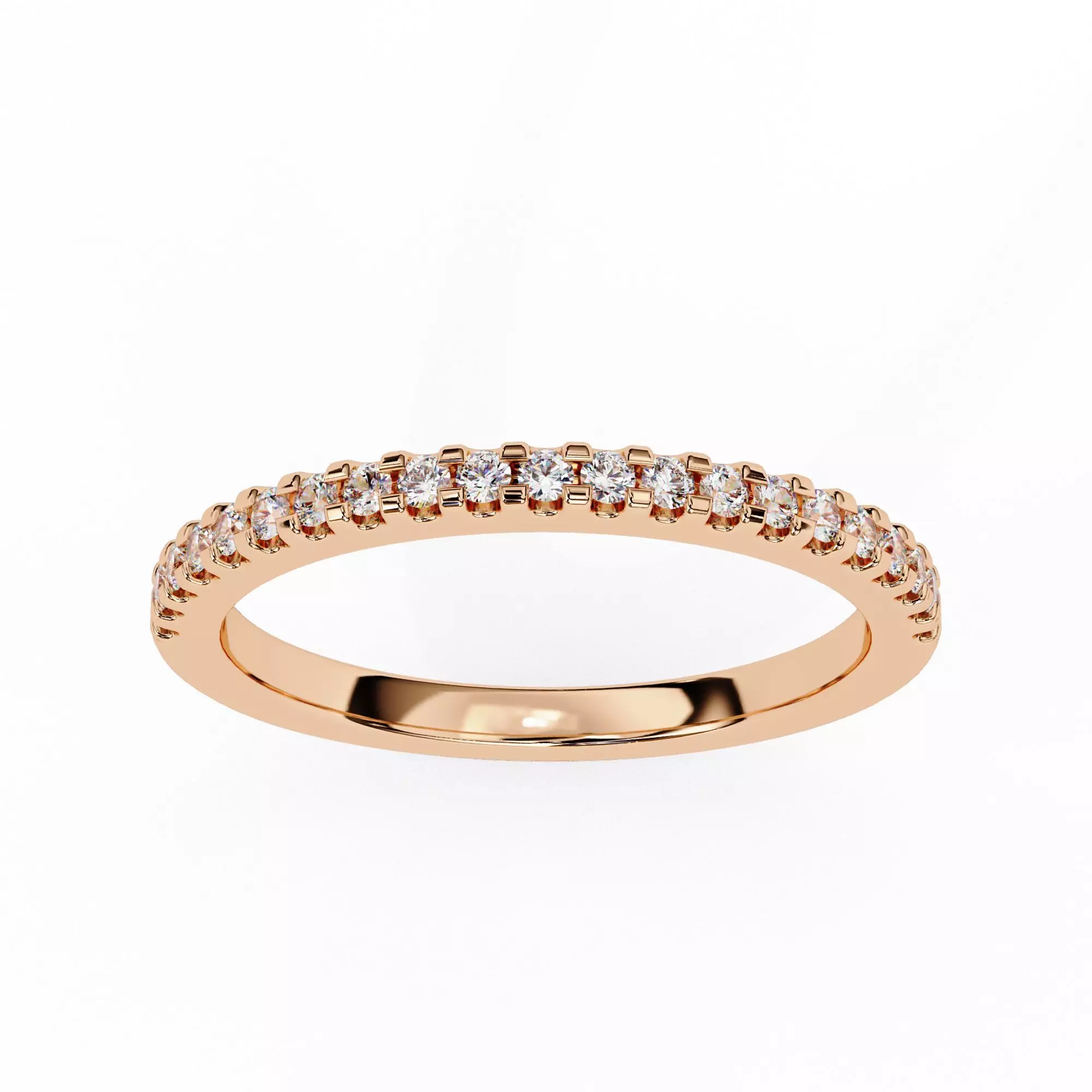 Eternity Diamond Band Ring 360 Animation Renders 3dm stl details 3D print model_0