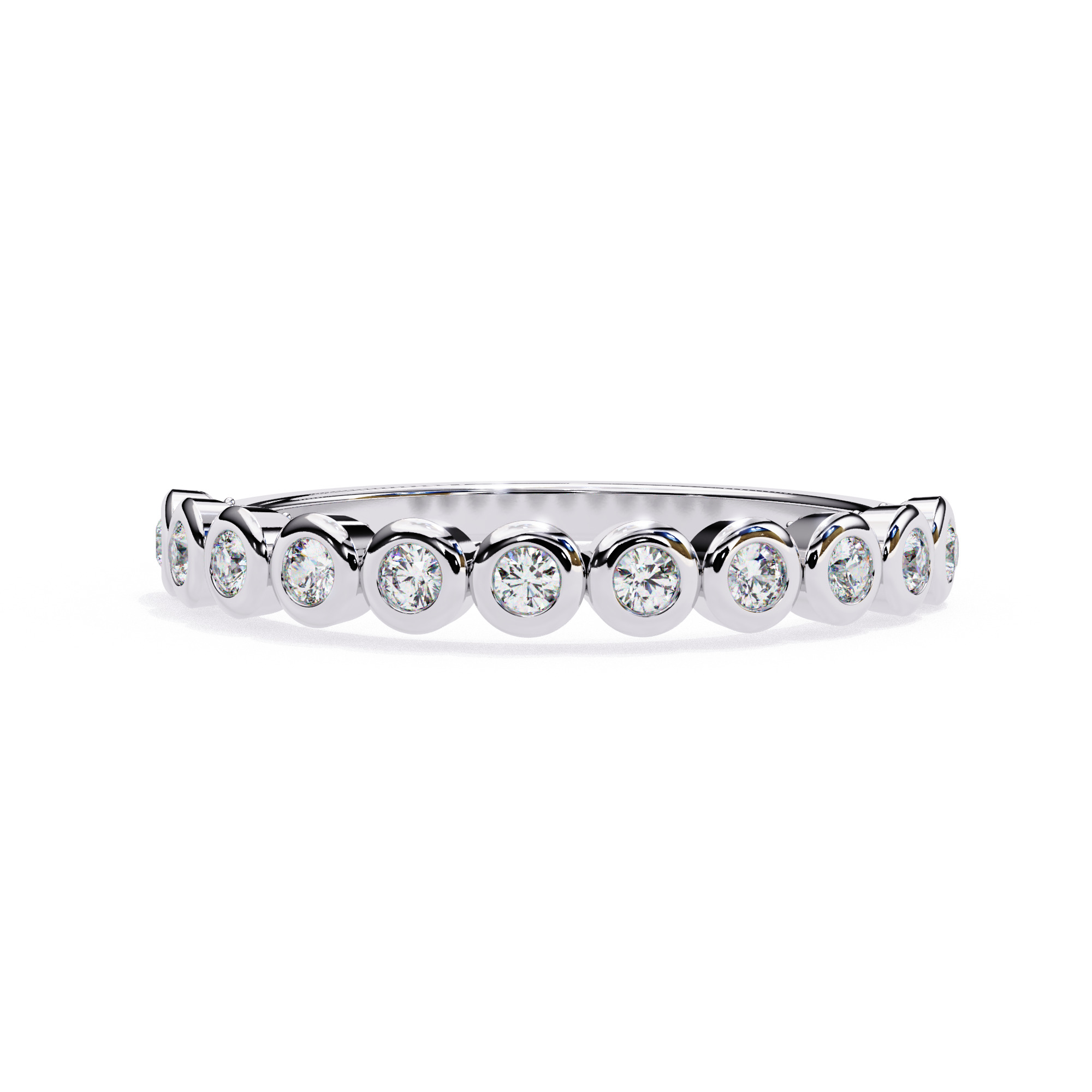Eternity Diamond Band Ring 360 Animation Renders 3dm stl details 3D print model_4