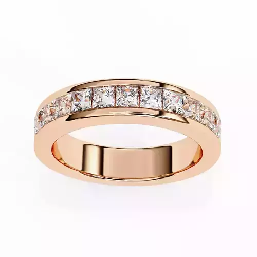 Eternity Diamond Band Ring 360 Animation Renders 3dm stl details 3D print model