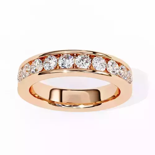 Eternity Diamond Band Ring 360 Animation Renders 3dm stl details 3D print model