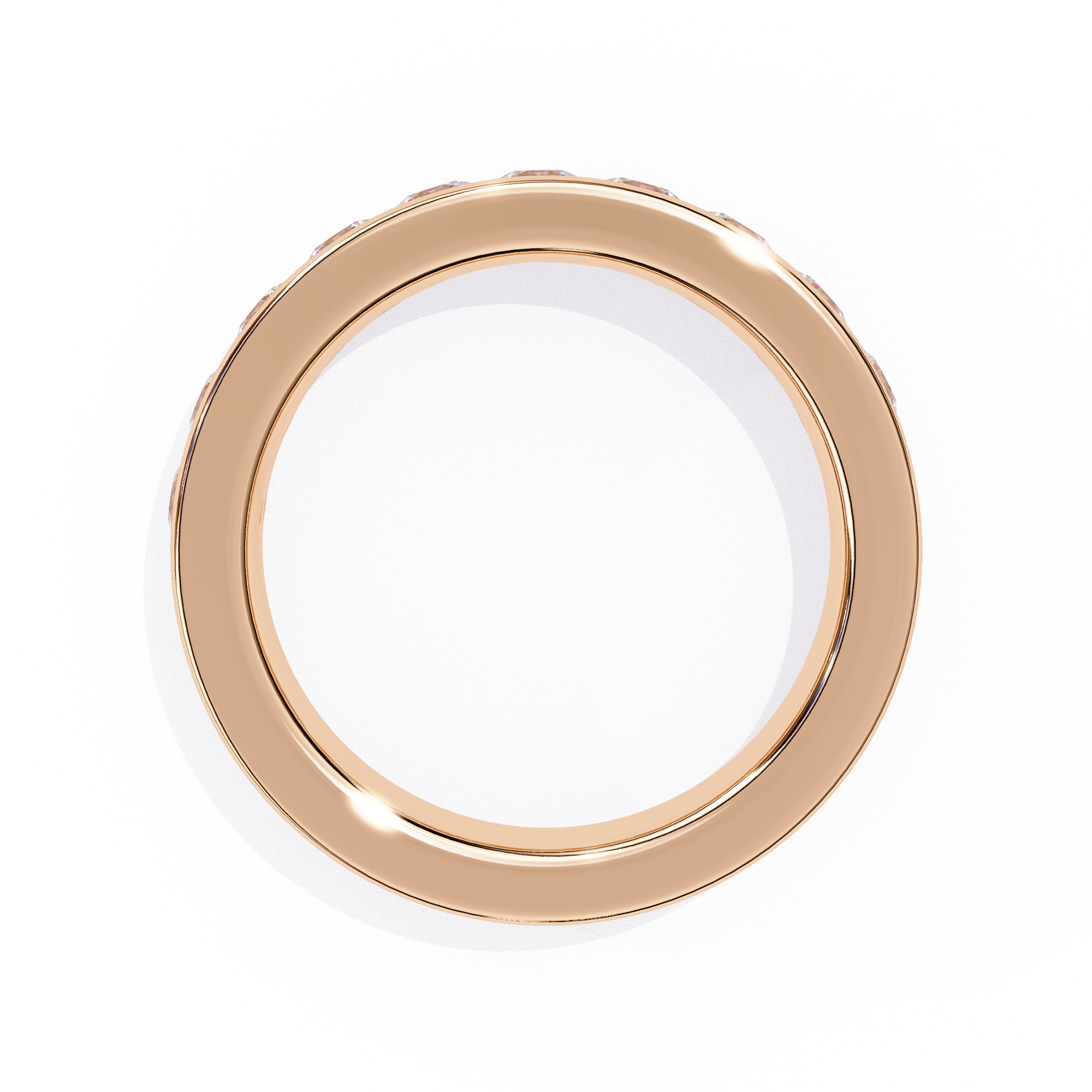 Eternity Diamond Band Ring 360 Animation Renders 3dm stl details 3D print model_13