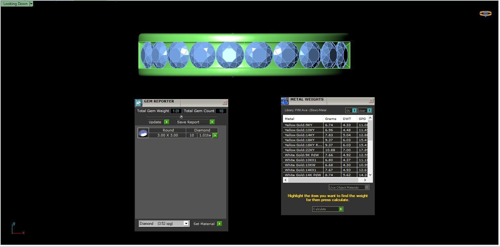 Eternity Diamond Band Ring 360 Animation Renders 3dm stl details 3D print model_7