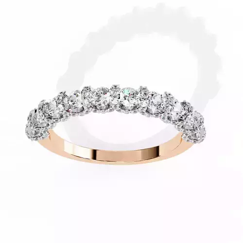 Eternity Diamond Band Ring 360 Animation Renders 3dm stl details 3D print model