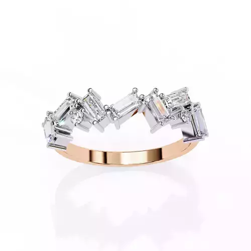 Eternity Diamond Band Ring 360 Animation Renders 3dm stl details 3D print model