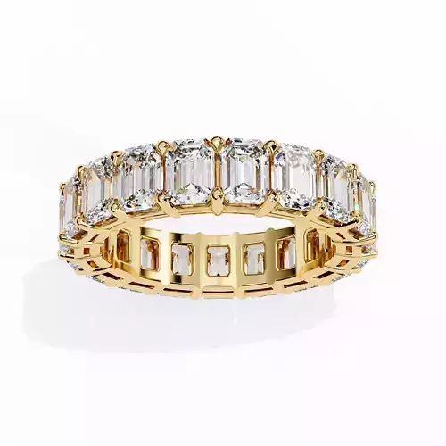 Eternity Diamond Band Ring 360 Animation Renders 3dm stl details 3D print model