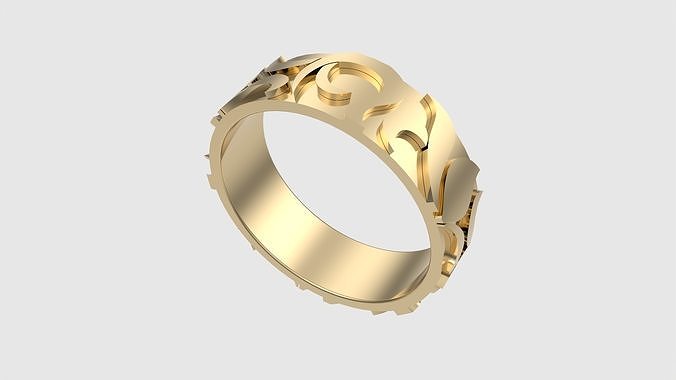 Intricate Pattern Wedding Band JDBCo 3D print model