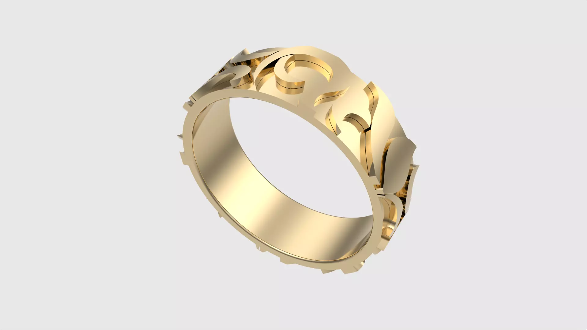 Intricate Tasteful Pattern Wedding Ring JDBCo 3D print model_0