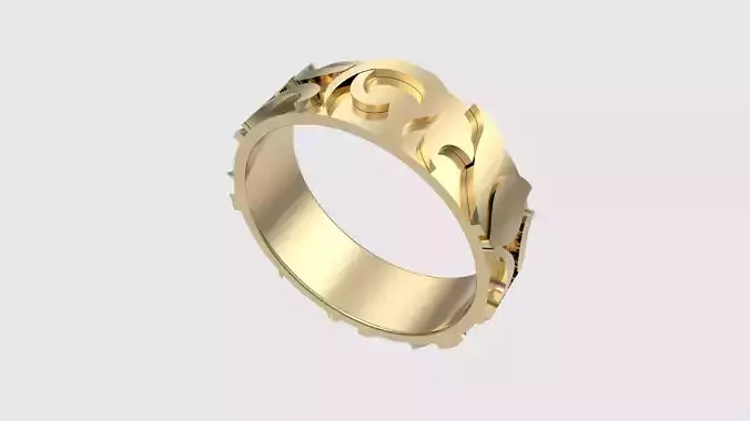 Intricate Tasteful Pattern Wedding Ring JDBCo 3D print model