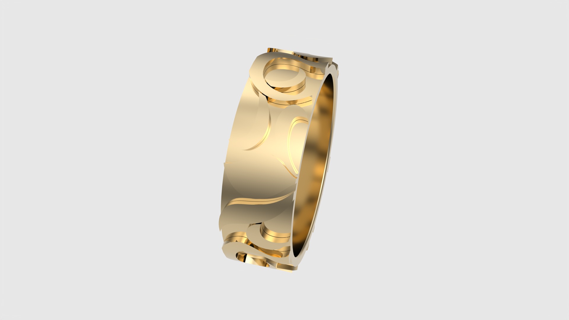 Intricate Tasteful Pattern Wedding Ring JDBCo 3D print model_19