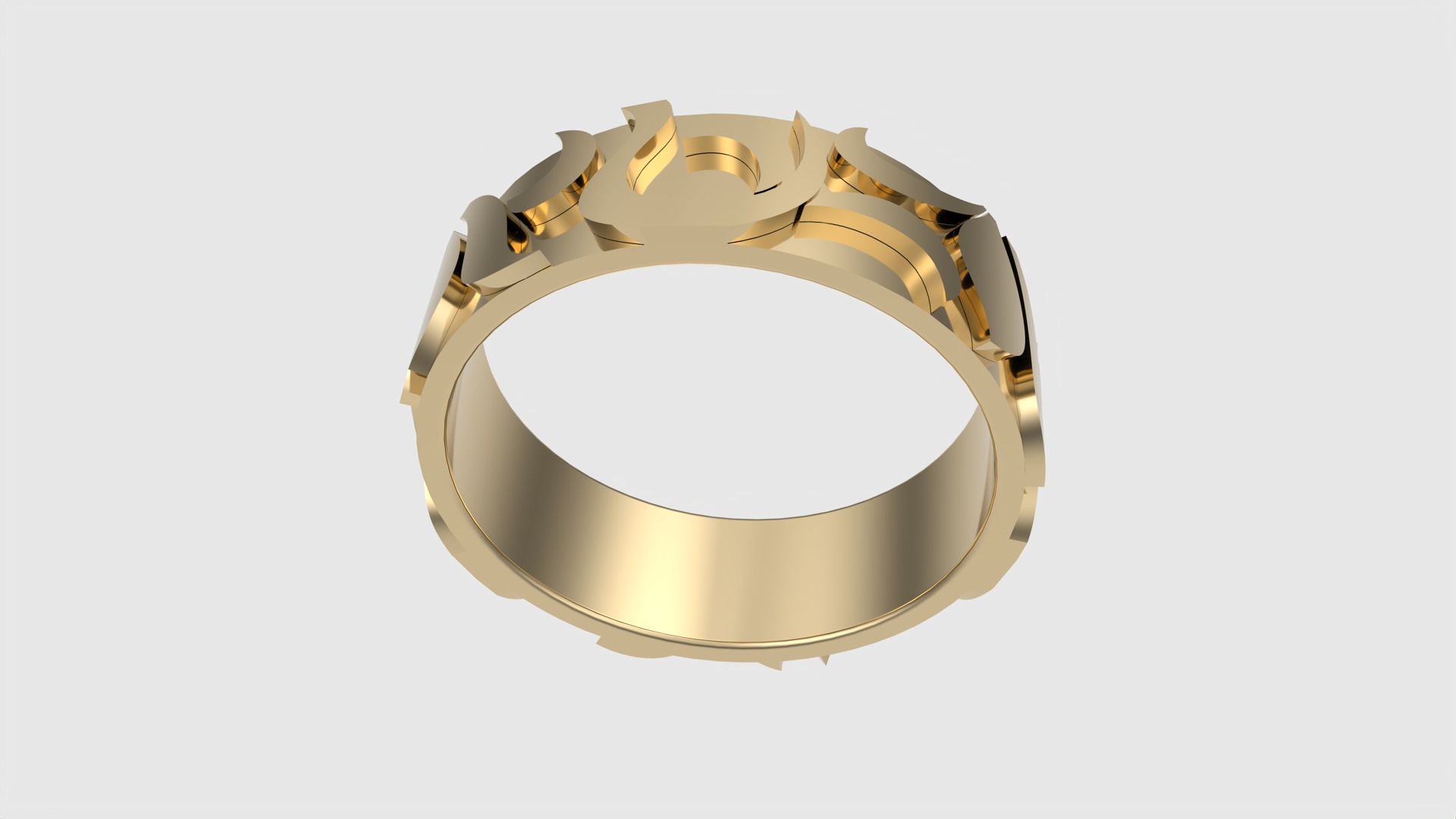 Intricate Tasteful Pattern Wedding Ring JDBCo 3D print model_23
