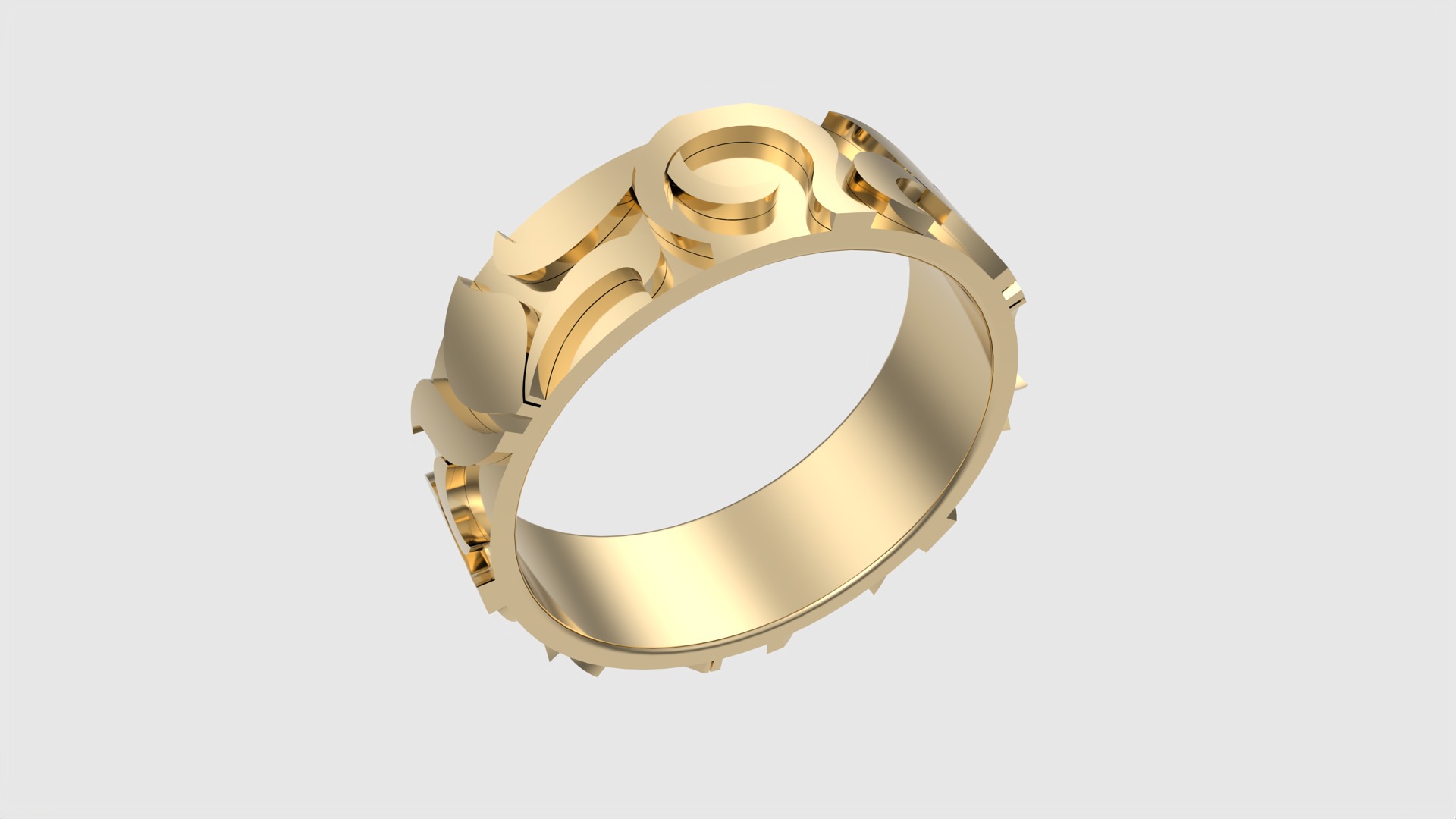 Intricate Tasteful Pattern Wedding Ring JDBCo 3D print model_17