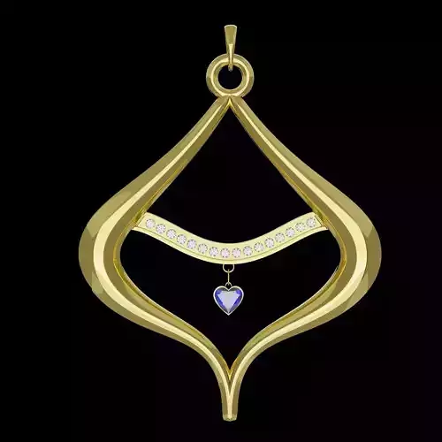 Pendent with heart hanging in the bridge