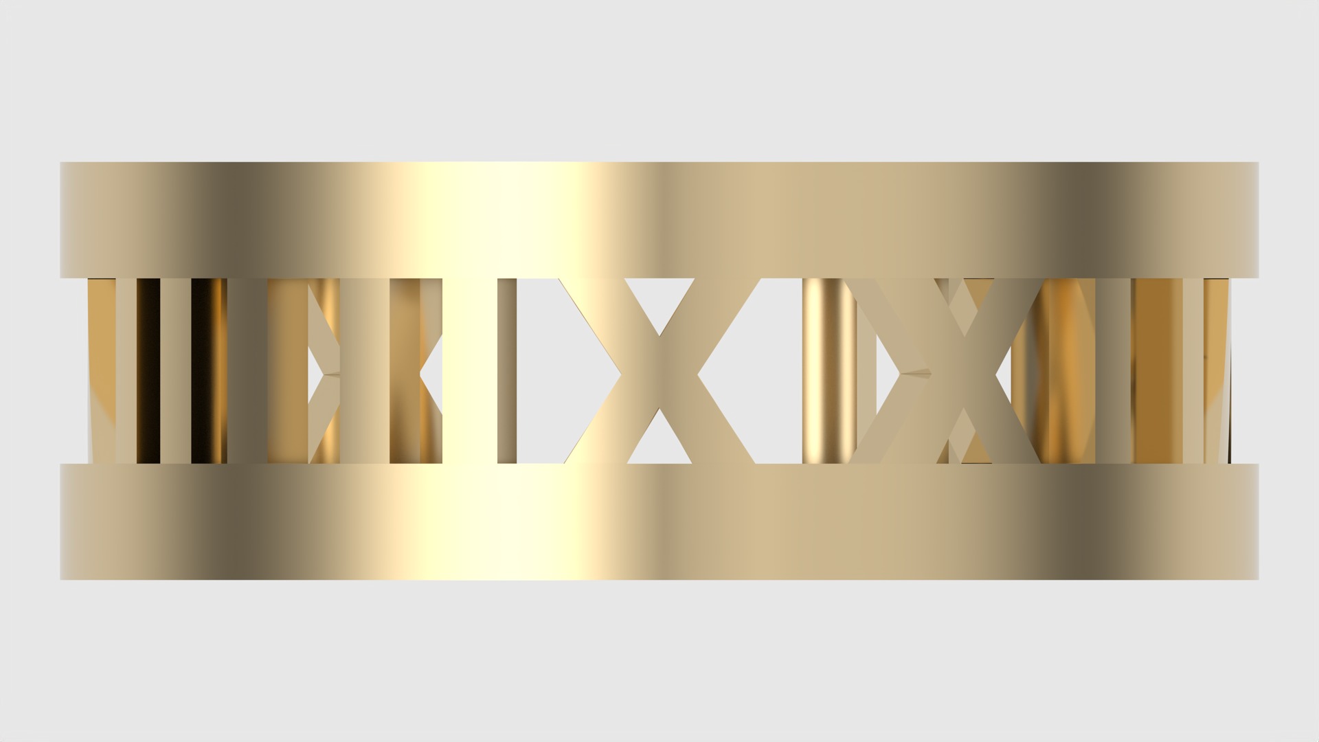 Roman Numeral Watch Ring Design JDBCo 3D print model_6