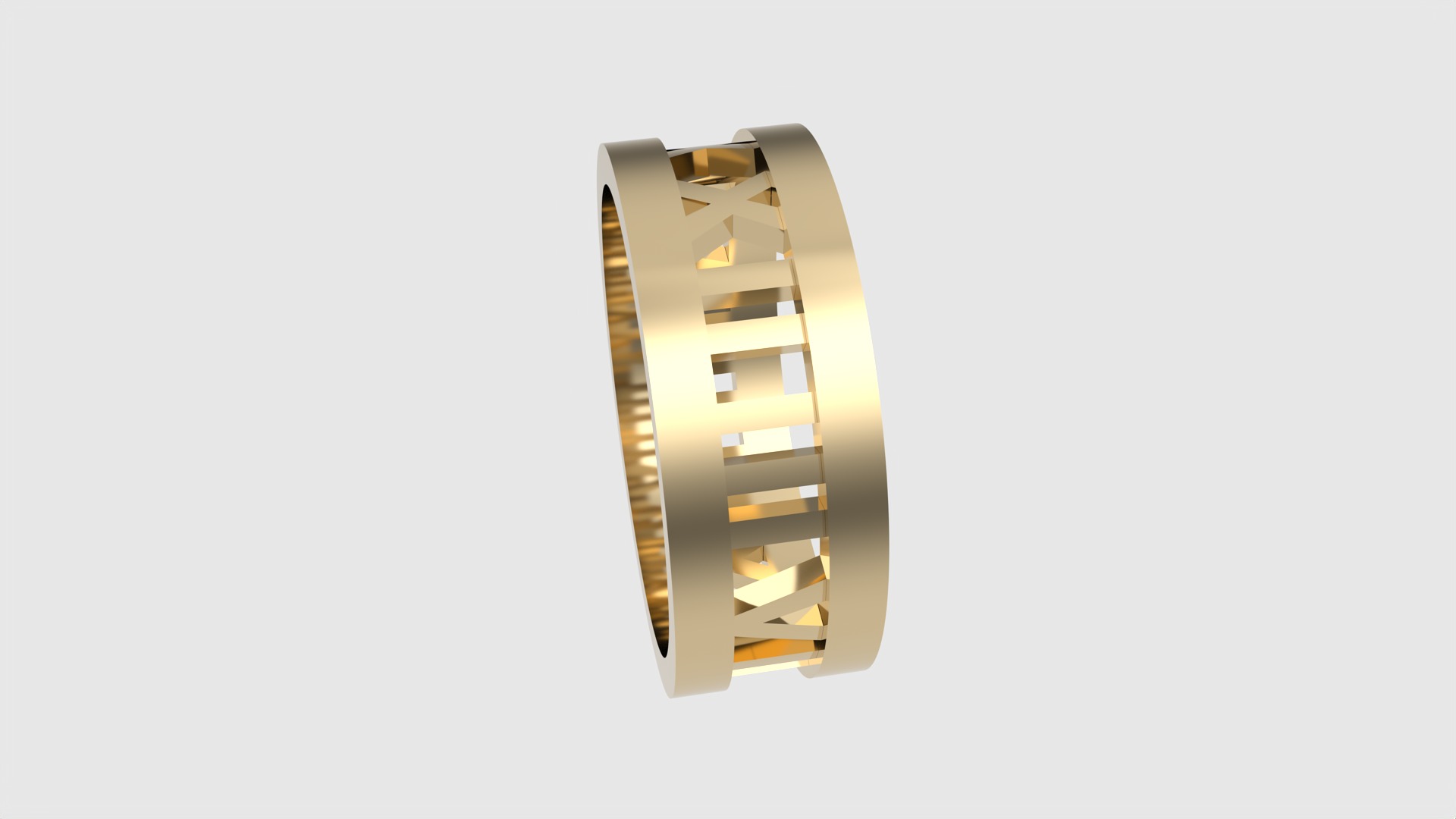 Roman Numeral Watch Ring Design JDBCo 3D print model_20