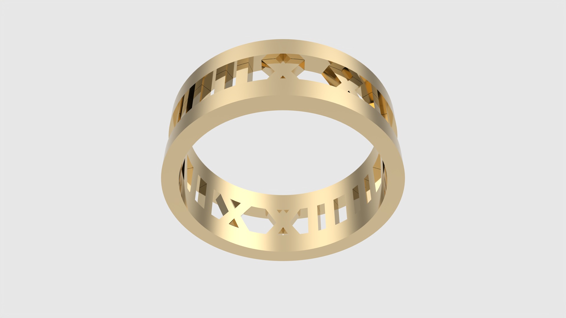 Roman Numeral Watch Ring Design JDBCo 3D print model_16