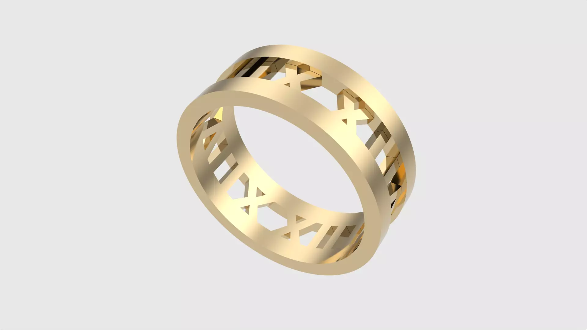 Roman Numeral Watch Ring Design JDBCo 3D print model_0