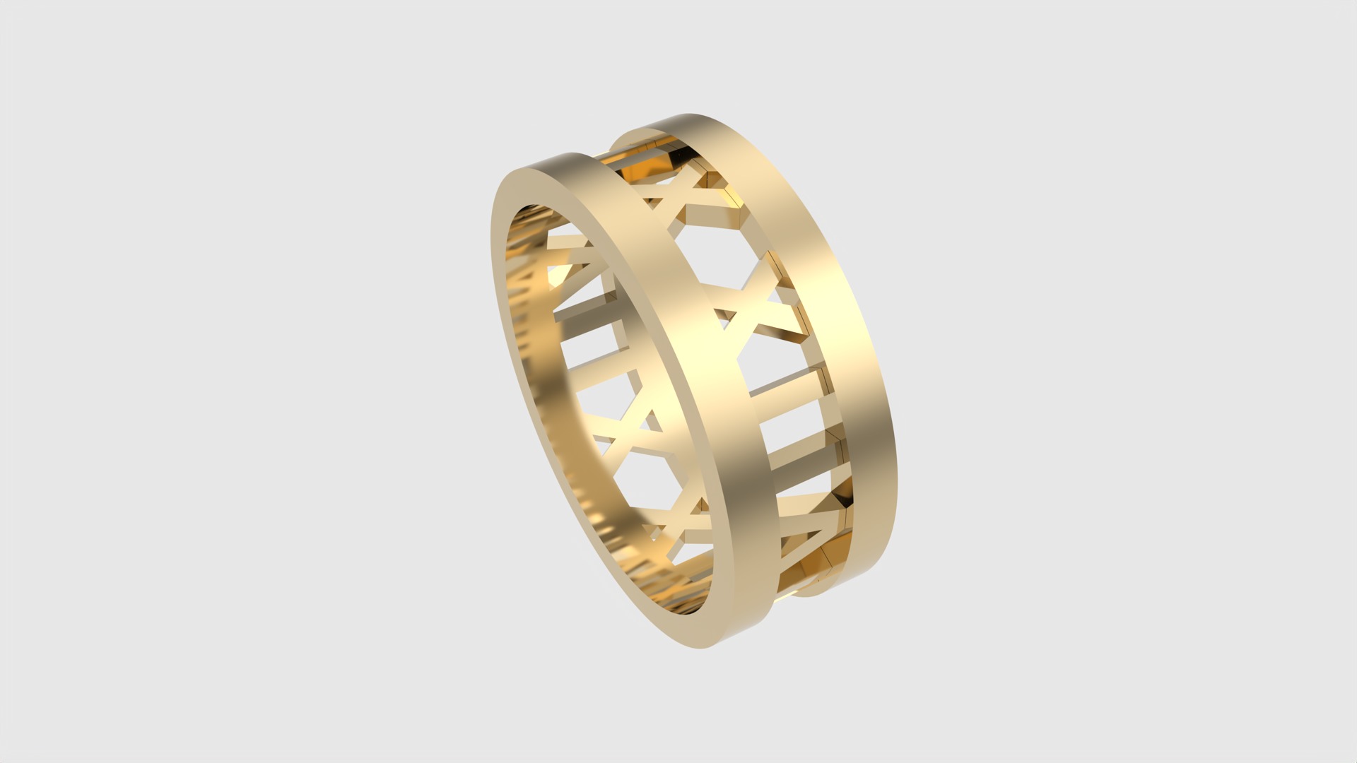 Roman Numeral Watch Ring Design JDBCo 3D print model_28