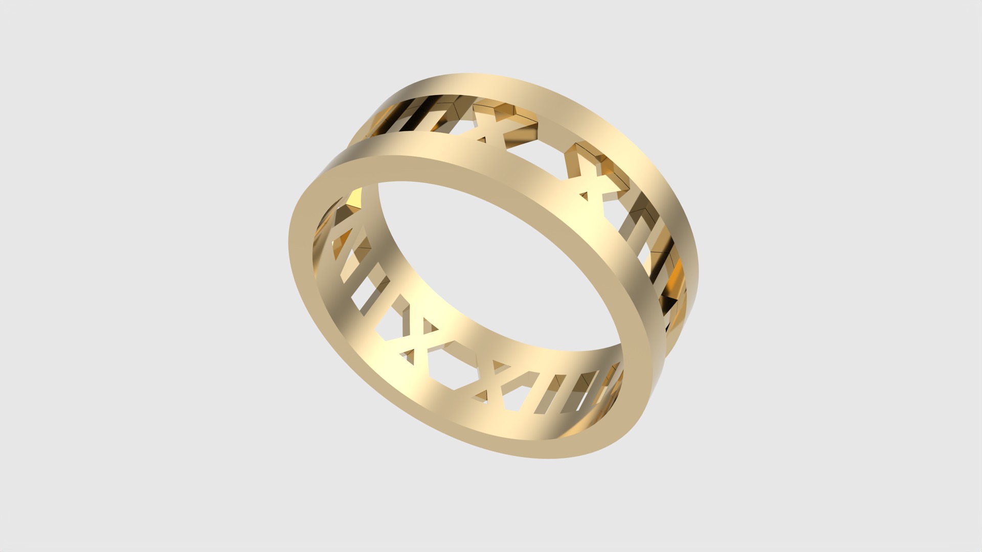 Roman Numeral Watch Ring Design JDBCo 3D print model_15