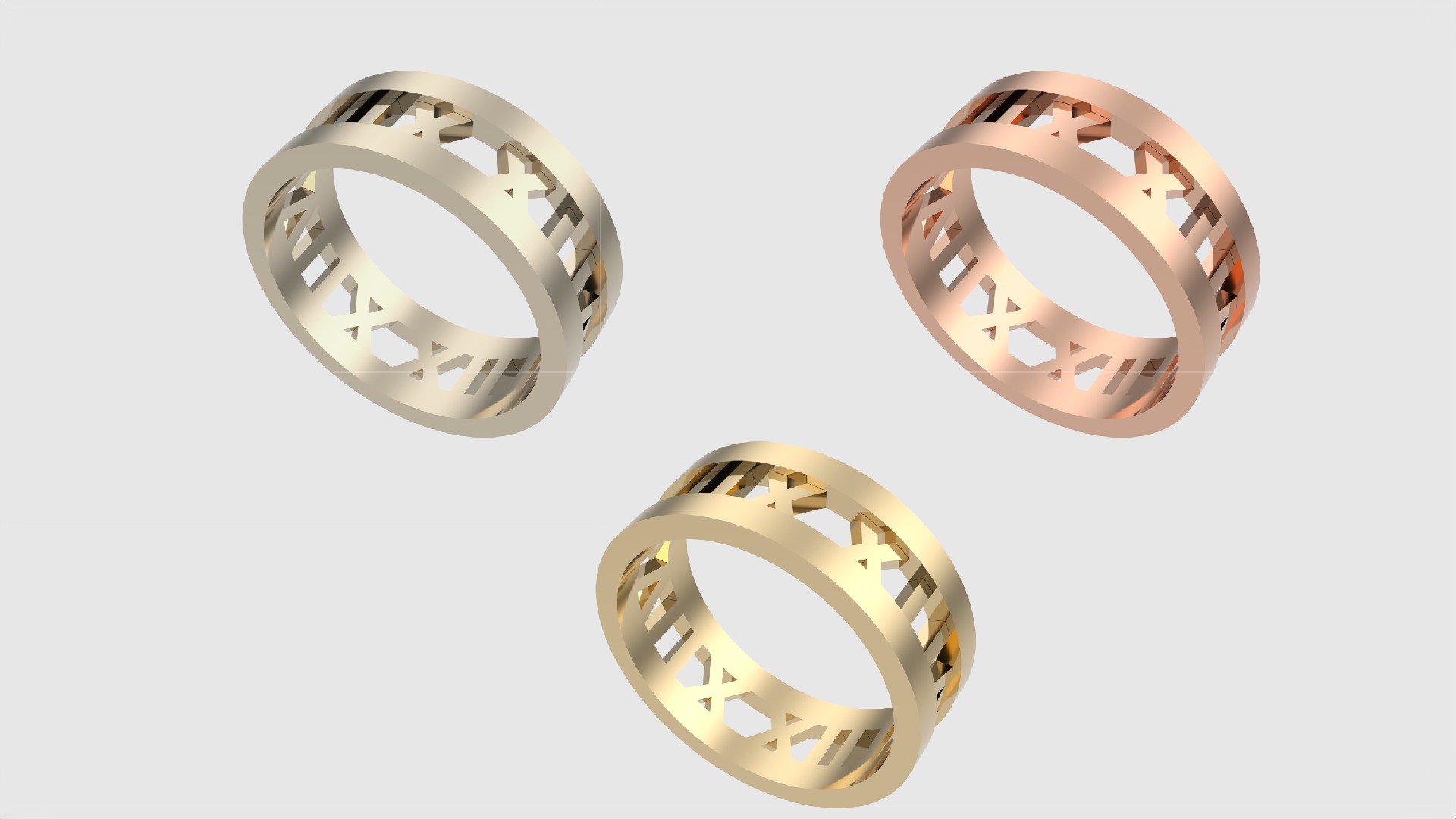 Roman Numeral Watch Ring Design JDBCo 3D print model_2