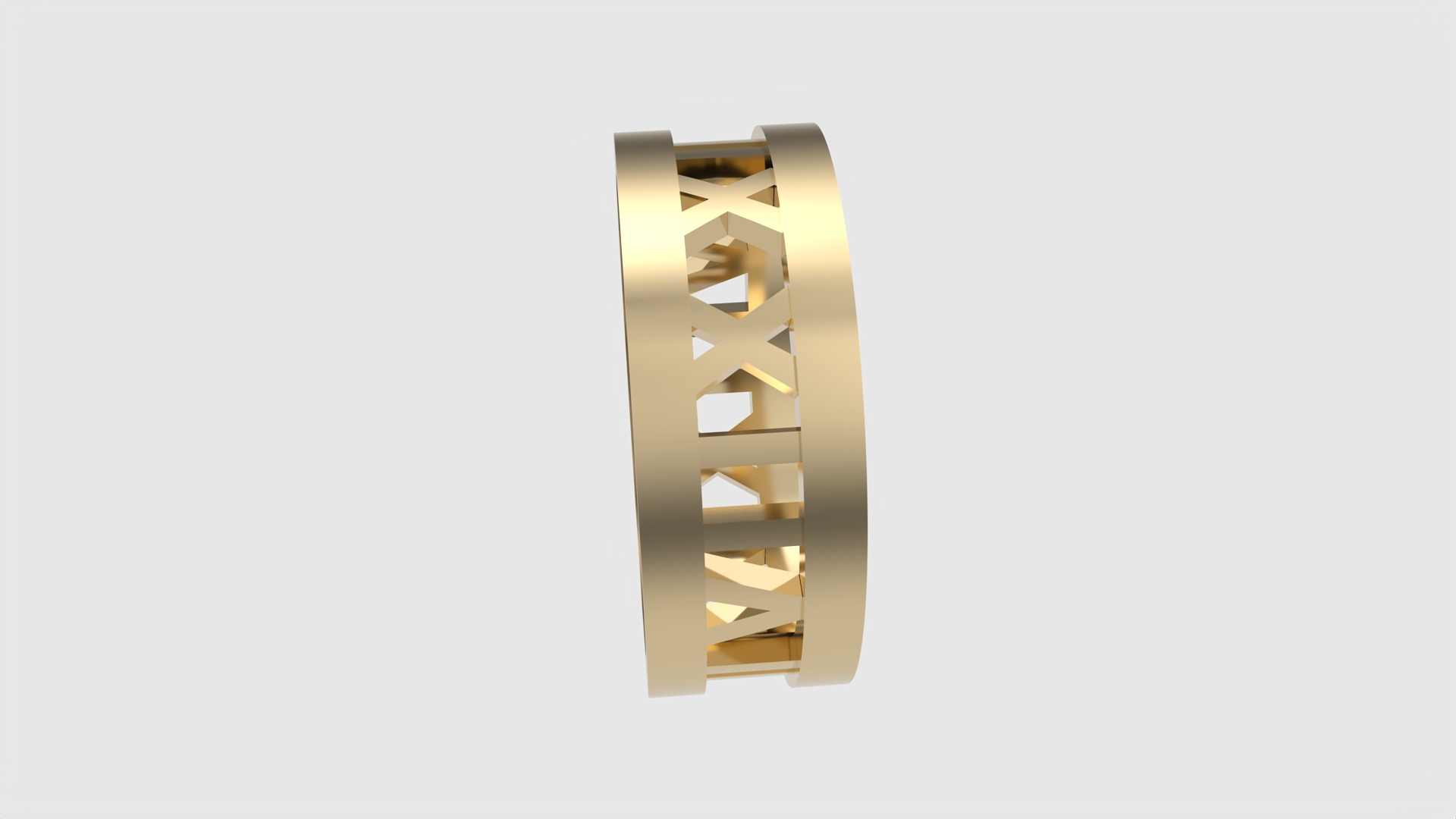 Roman Numeral Watch Ring Design JDBCo 3D print model_27