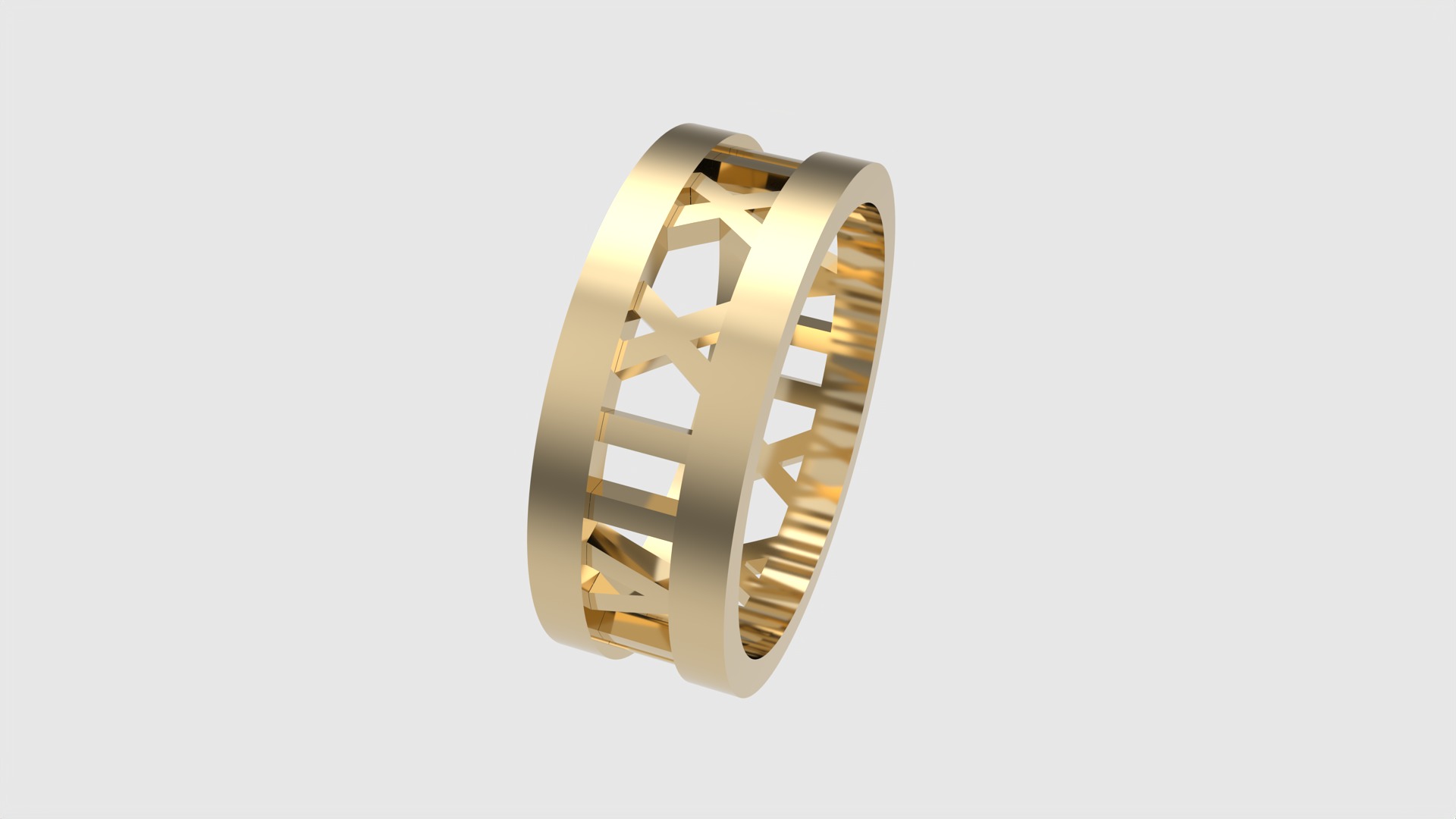 Roman Numeral Watch Ring Design JDBCo 3D print model_26