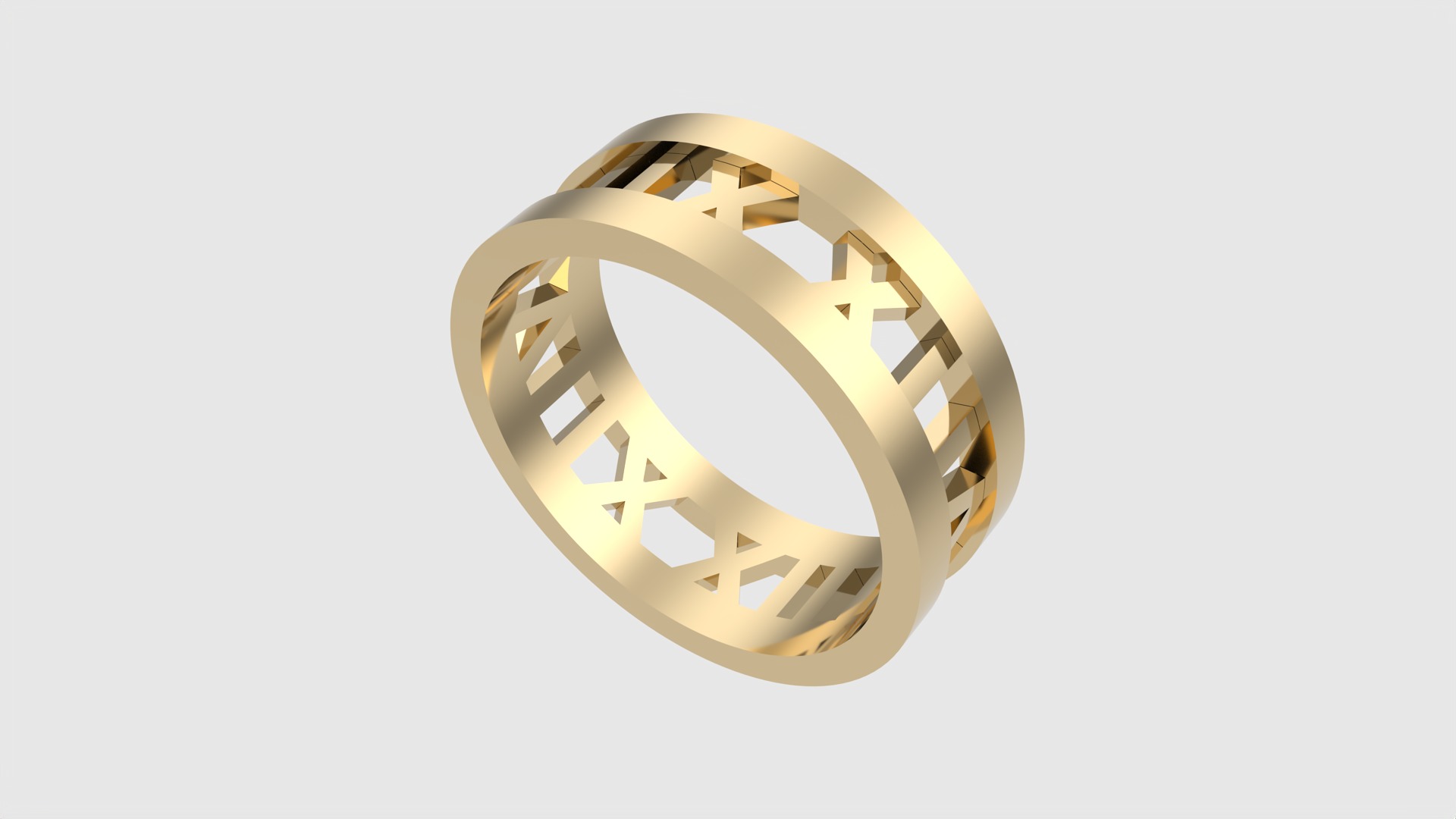 Roman Numeral Watch Ring Design JDBCo 3D print model_29