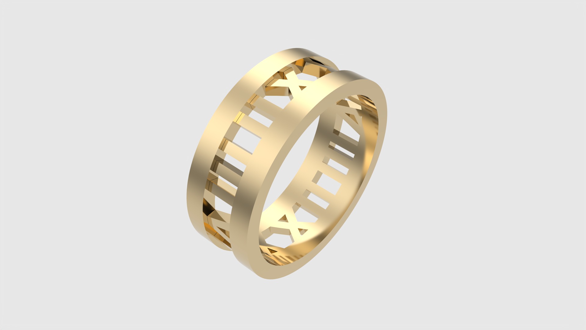 Roman Numeral Watch Ring Design JDBCo 3D print model_18