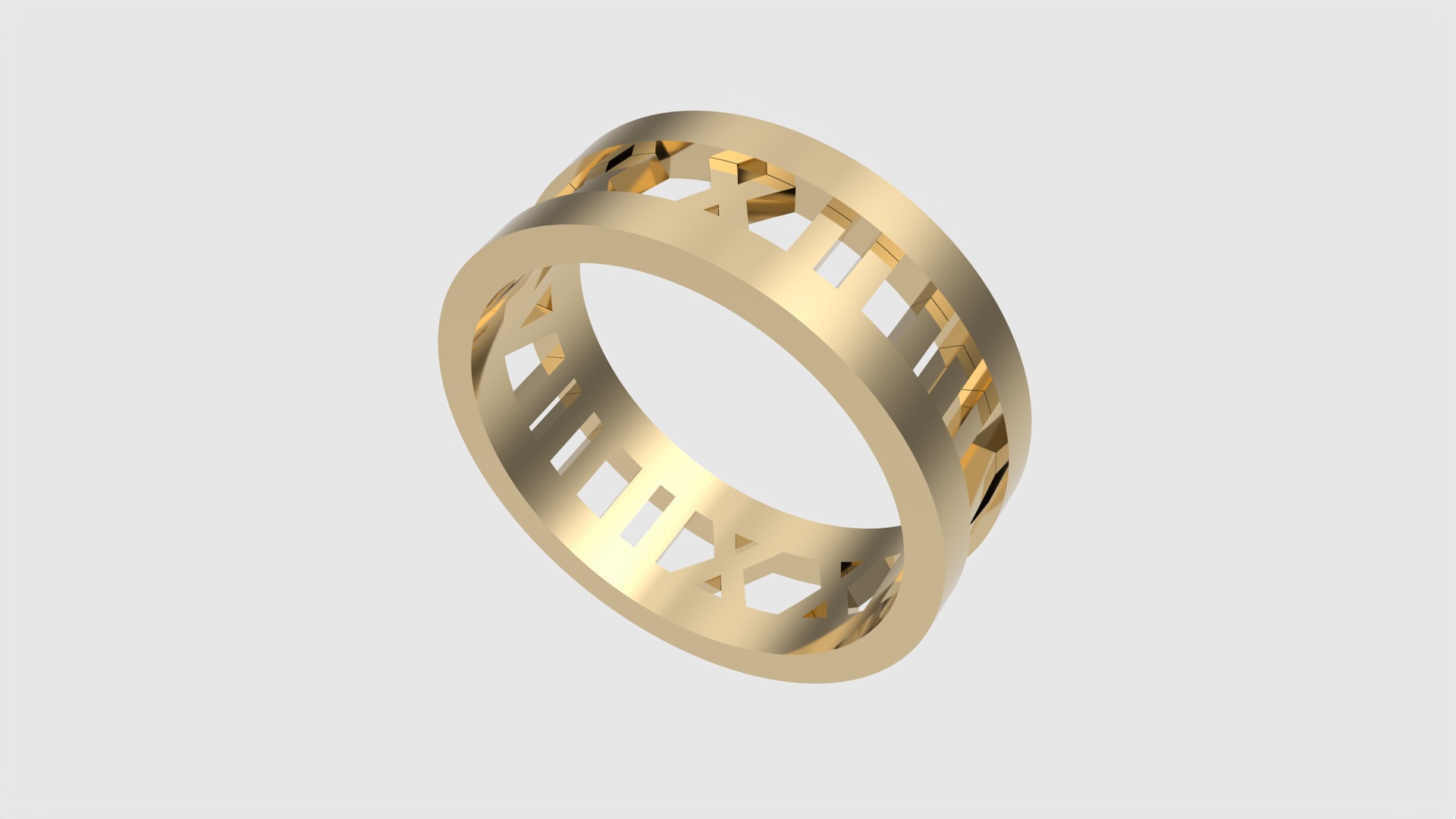 Roman Numeral Watch Ring Design JDBCo 3D print model_22