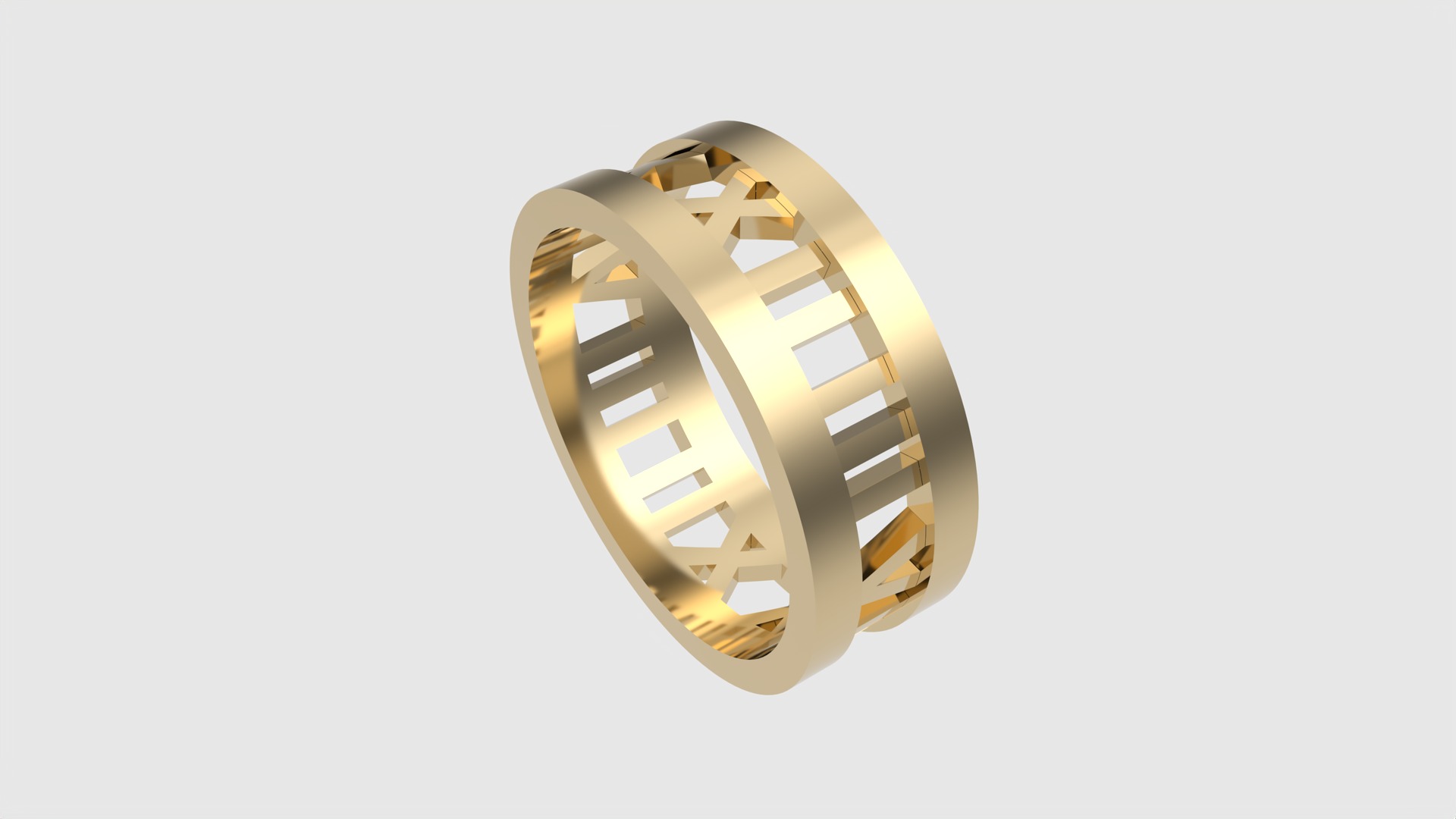 Roman Numeral Watch Ring Design JDBCo 3D print model_21