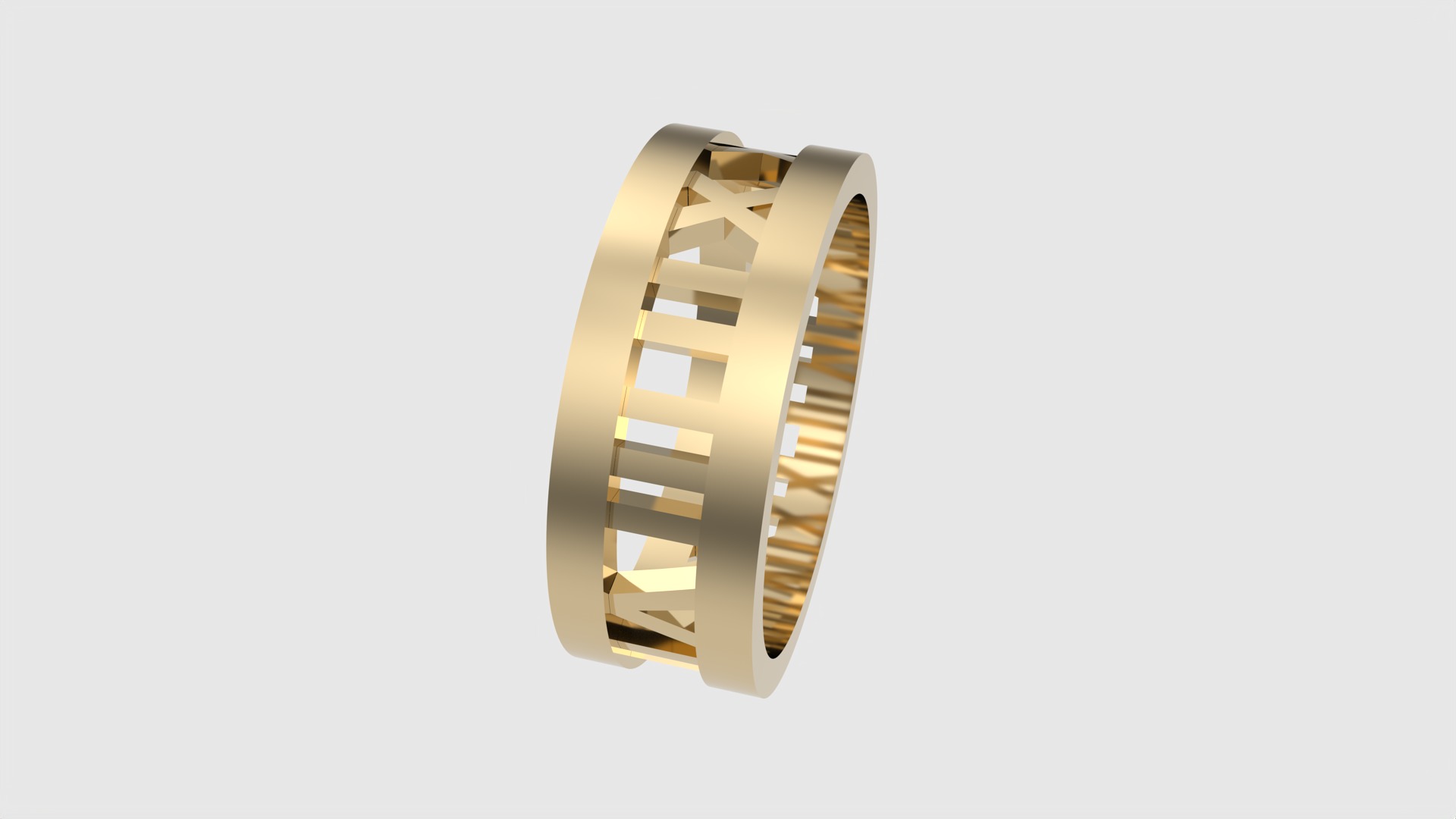 Roman Numeral Watch Ring Design JDBCo 3D print model_19
