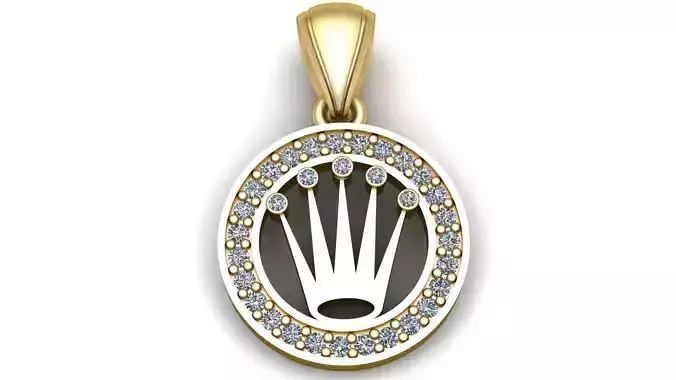 ROLEX LOGO PENDANT 3D PRINTABLE MODEL MOS 3D print model