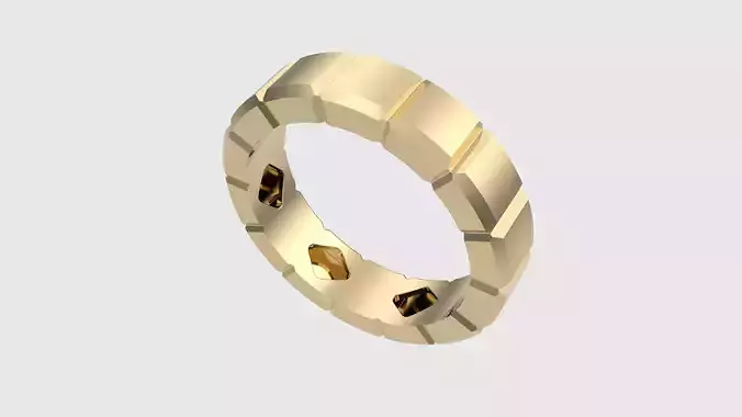 Geometric Cube Wedding Band JDBCo