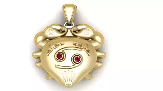 CANCER CRAB PENDANT 3D PRINTABL3E MODEL 
