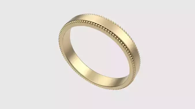 Intricate Beaded Wedding Band JDBCo 3D print model