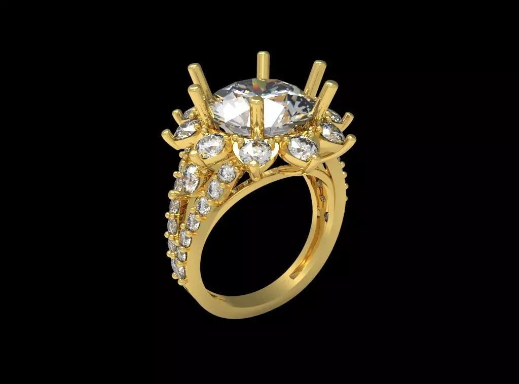 Diamond Ring 021 3D print model