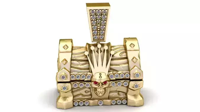 TRAEGER BOX PENDANT 3D PRINTABLE MODEL 