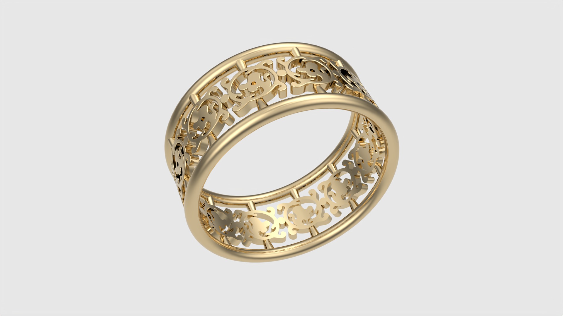 Delicate Intricate Pattern Ring JDBCo 3D print model_24
