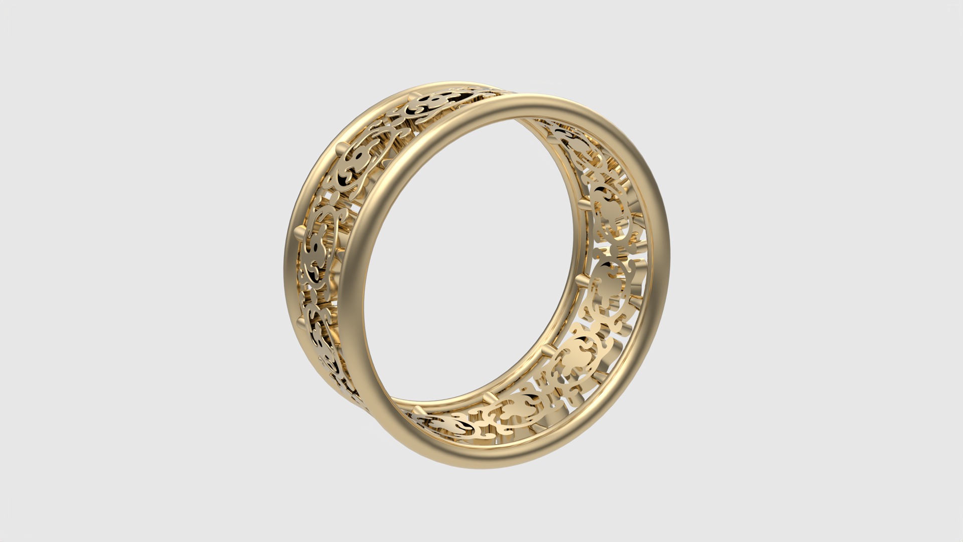 Delicate Intricate Pattern Ring JDBCo 3D print model_3