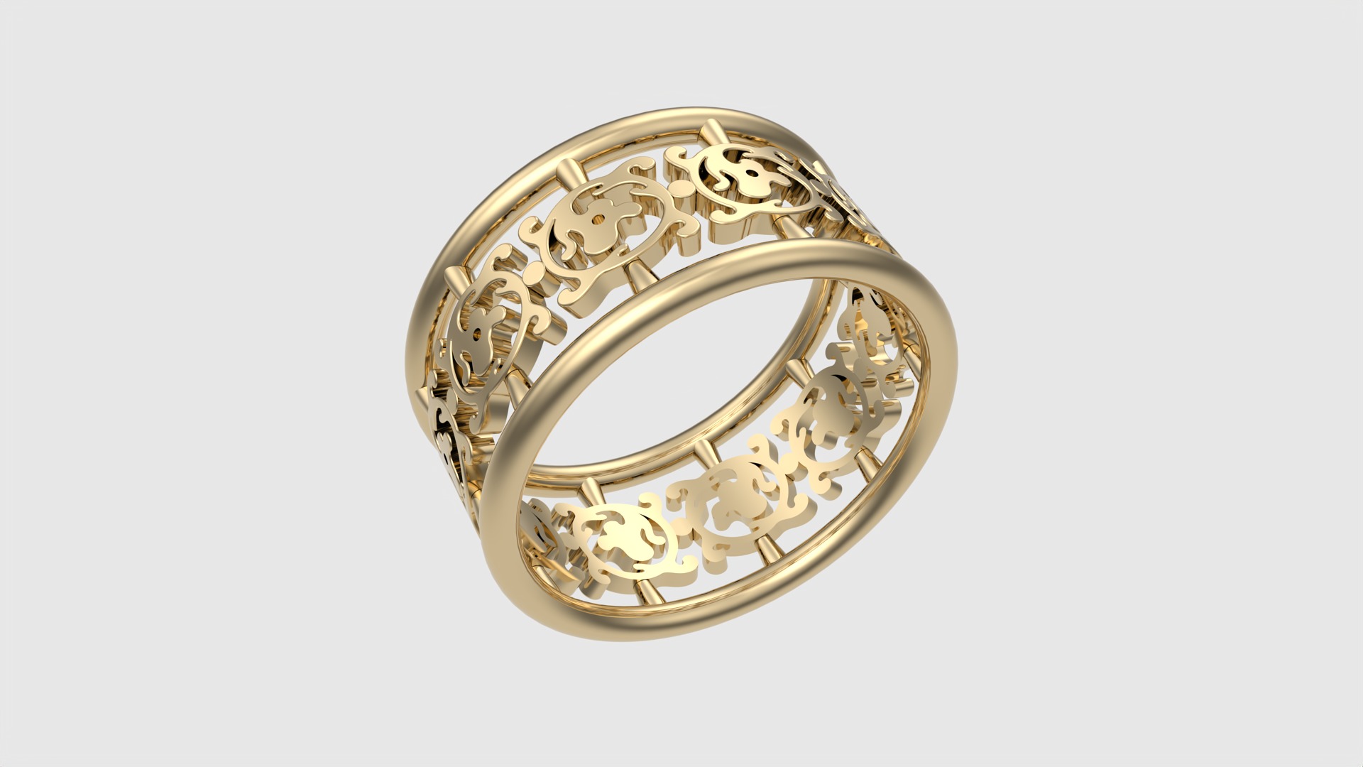 Intricate Pattern Tasteful Ring JDBCo 3D print model_17