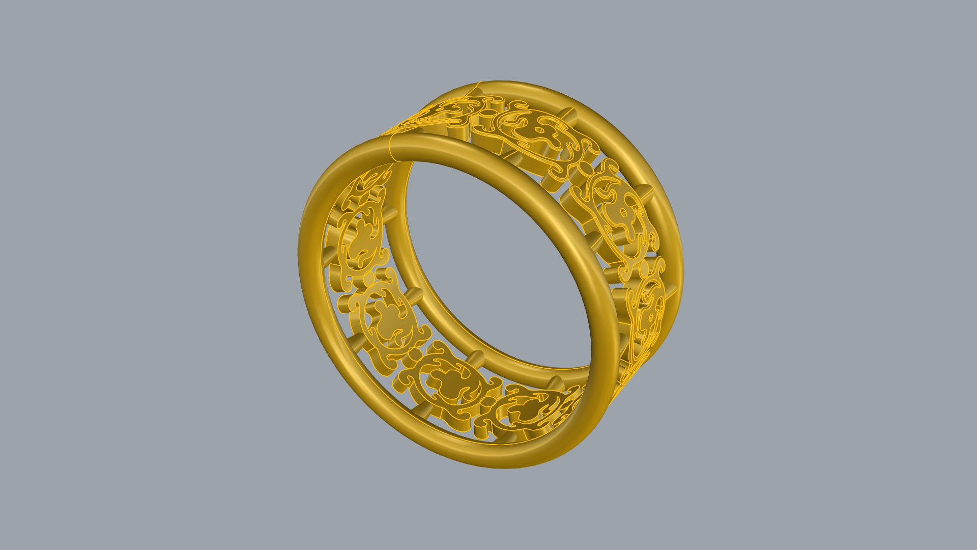 Intricate Pattern Tasteful Ring JDBCo 3D print model_7