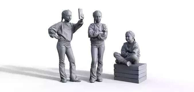 childrens figures for Modelship Diorama model railway